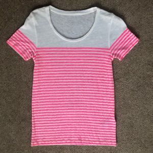 J Crew 100 % Linen Striped Tee